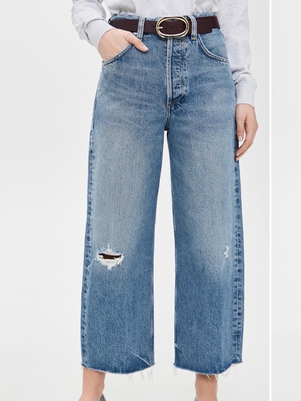 Citizens of Humanity Ayla Raw Crop Jeans In Solano Size 26